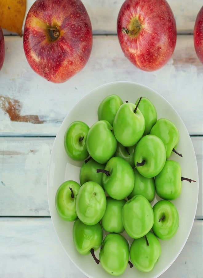 Meiwlong 27 Pcs Small Fake Apples,Mini 1.6 Inch Artificial Apple for Decoration, Realistic Plastic Fake Fruits for Home Kitchen Party Decor - Image 5
